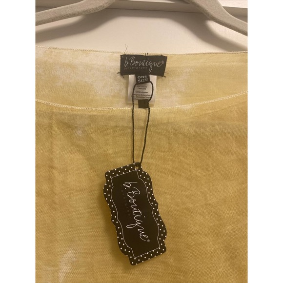 b. Boutique by Evergreen Womens One Size Sheer Poncho Cover Up Beach Pool NWT - Picture 3 of 6